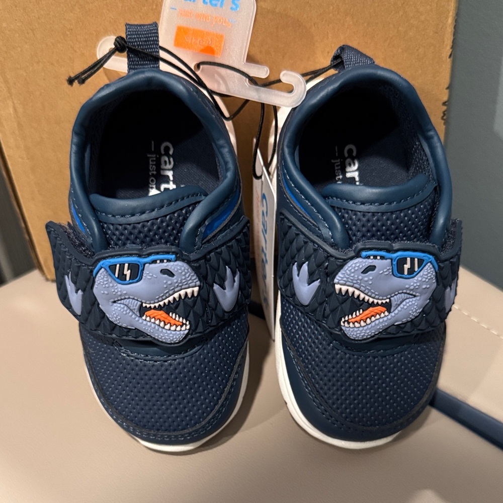Carter's Navy Blue Dinosaur Sneakers